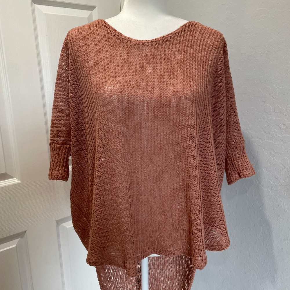 Peach Fisherman Sweater
